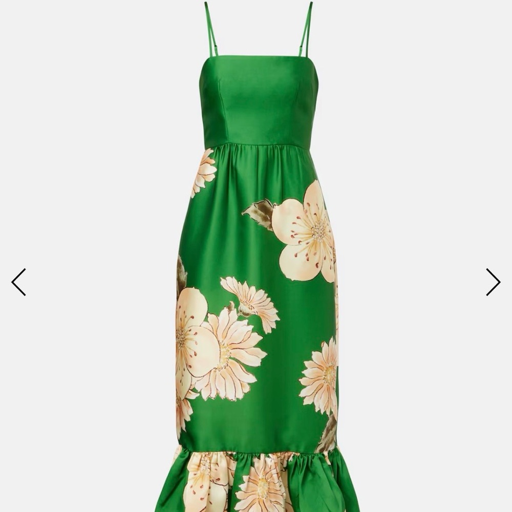 Alemais Green Floral Maxi Dress